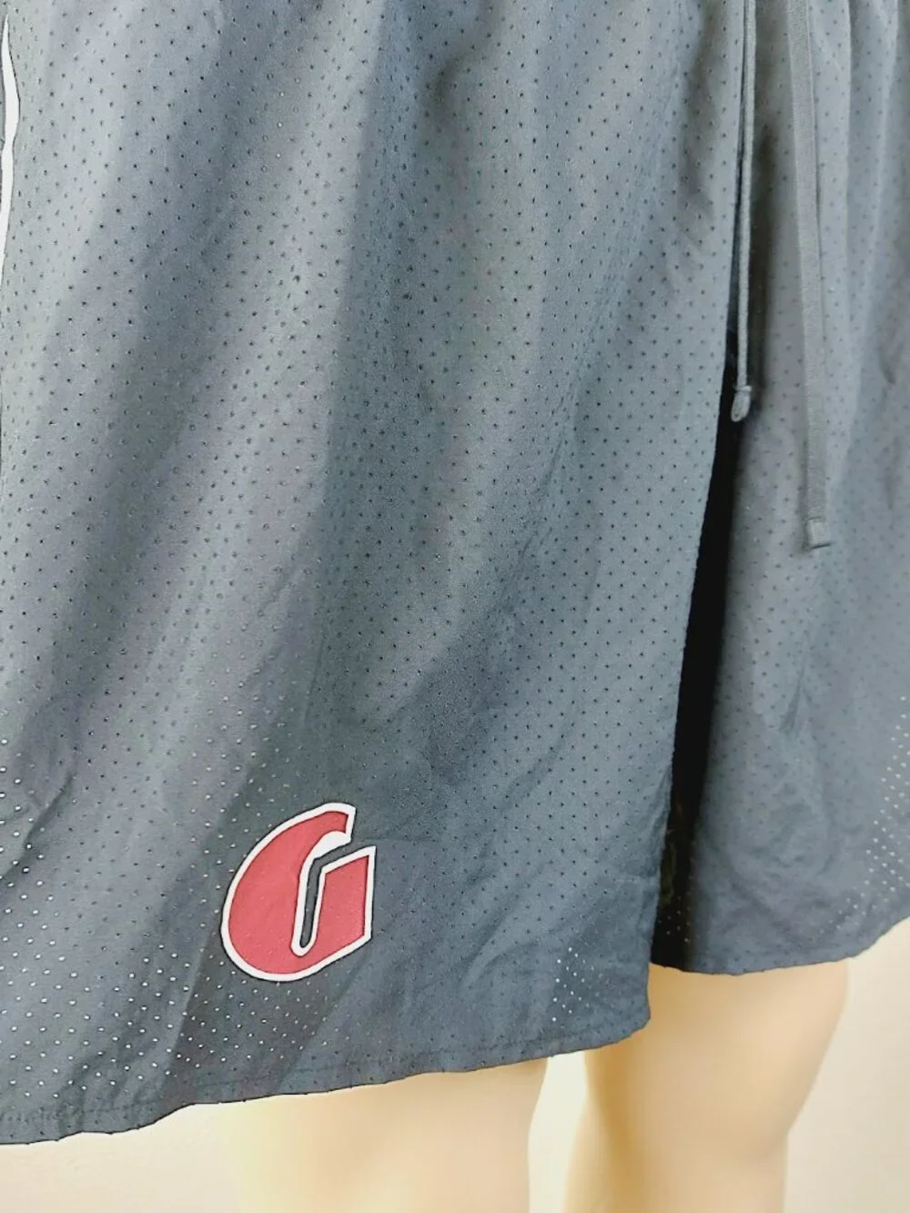 Nike Men's Black Dri-FIT Drawstring Mesh Running Basketball Shorts Size XXL - Picture 7 of 10